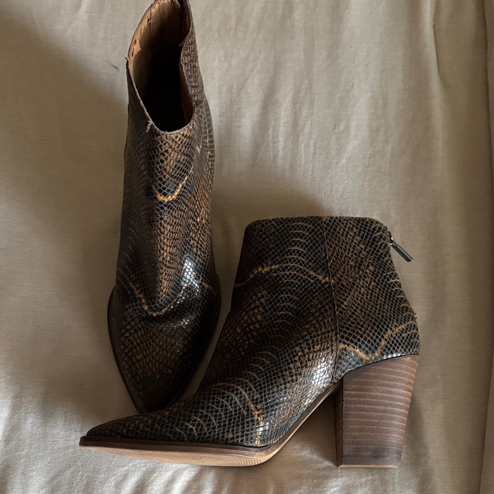 Women's Lucky Brand Snakeskin Ankle Boots